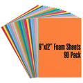 Foam Sheets for Crafts, EVA Craft Sheets Multicolor 6mm 90 Pack 9x12 Inch | by Houseables