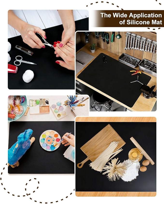 Silicone Crafting Mat for Artists, Jewelry Casting, Acrylic Painting, Clay Work - Image 6