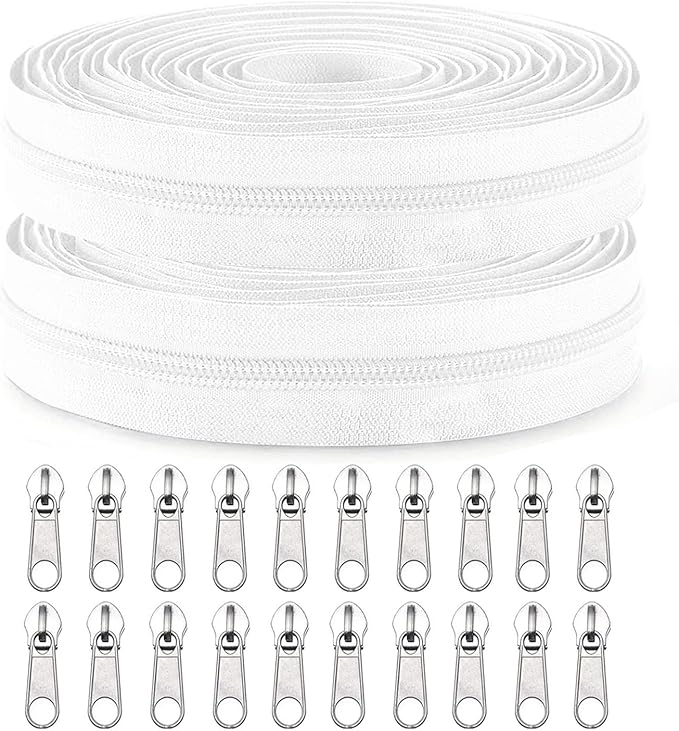 Sawoake #5 Nylon Coil Zippers by The Yard Bulk 10 Yards by Zipper