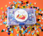 Lanyani 800 Pieces Triangle Mosaic Tiles Stained Glass 5/8 inch- Assorted Colors - Image 7