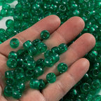 Gxueshan 1000 Pcs Acrylic Transparent Green Pony Beads 6x9mm Bulk - Image 3