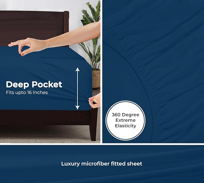 Royale Linens Fitted Sheet King - Image 3