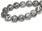 MJDCB AAA Natural Map Stone Beads Gray Picasso Stone Beads - Image 2