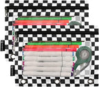 Black White Checkered Pattern Pencil Pouch - Image 2