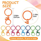 16 Pcs Metal Keychain Clip, Colorful Swivel Snap Hook - Image 2