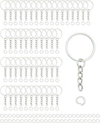 50Sets 1 inch Keychain Rings Silver Split Round Key Ring by ZoloAJay