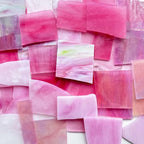 ILLUCKAI 2.2lb Pink Stained Glass Scraps, Irregular Stained Glass Sheets - Image 4