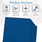 Blue Eva Foam Sheets, 2mm Thick, 6 x 9 Inch, Handicraft Foam Paper - Image 2