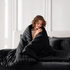 MUXHOMO 7 Pieces Queen Comforter Set, Seersucker Bed in a Bag Queen Size - Image 8