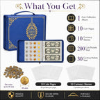 ANKHOH Zippered Coin Collection Book, 200 Pockets and 30 Bill Sleeves | PU - Image 6