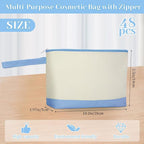 Silkfly 48 Pcs Cotton Canvas Makeup Bags Cosmetic Zipper Bags 10.2 x 5.5 x 2'' - Image 2