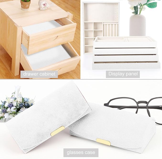 Removable Self Adhesive Felt Fabric DIY Velvet Fabric Flocked Velvet Drawer - Image 4
