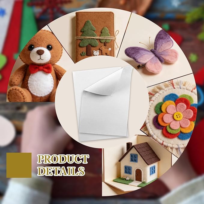 12 Pcs Felt Sheets, 7x11 Inch Stiff Felt - Image 4