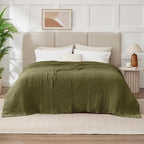 100% Cotton Muslin Blanket Queen 90" x 90", Breathable and Lightweight Cotton - Image 7