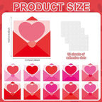 60pcs Valentine's Day Theme DIY Cutouts Heart Envelope Bulletin Board - Image 2