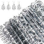 ONEART | 10 Pieces Bohemian Pattern Clear PVC Vinyl Sheets, A4 Size Handraw - Image 2