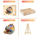 Jigfoxy Wooden Puzzles for Adults, Sunset by the Seaside Wood Puzzles Adult - Image 5