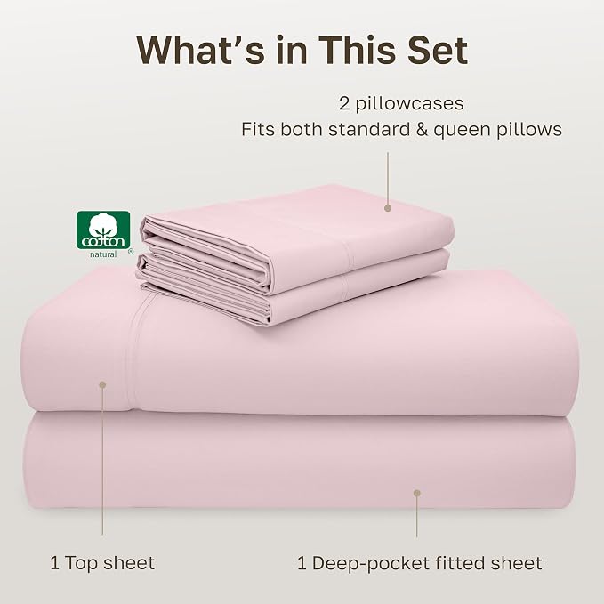 CALIFORNIA DESIGN DEN 5-Star Hotel 600 Thread Count 100% Cotton Sheets Set - Image 4