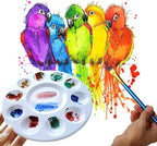 Hulameda 80pcs Paint Tray Palettes, Paint Palettes | Plastic Round Paint Pallets - Image 2