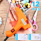 Zhengmy 12 Pieces Mini Hot Glue Gun Crafts Hot Melt Guns Fast Preheating and - Image 3