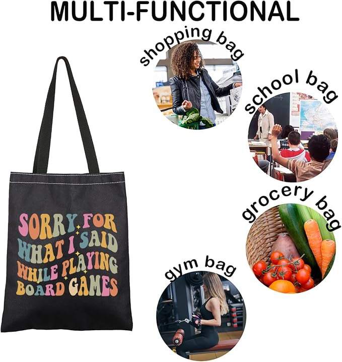 JXGZSO Board Games Tote Bag Board Game Gift Game Night Shoulder Bag Board Games - Image 5