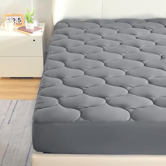 SLEEP ZONE Cooling Mattress Topper Queen, Extra Thick Mattress Pad Cover by SLEEPZONELIFE