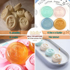 Sakolla 2 Pack Silicone Soap Molds, 6 Cavity Round Honeybee Silicone Molds - Image 5