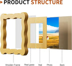 4x4 Wavy Picture Frame With Mat - Image 4