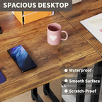 PayLessHere | 47 Inch Computer Desk | Brown | Office Desk - Image 5