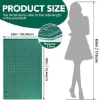 Large Cutting Mat 24"x36", 1 Pack Double-Sided 5-Ply Self Healing Sewing - Image 2