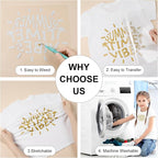 HTVRONT Gold HTV Heat Transfer Vinyl Bundle: 10 Pack 12"x12" Iron on Vinyl | - Image 3
