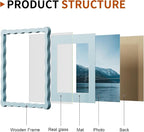 10x10 Wavy Picture Frame With Mat - Image 4