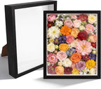 VOKOY 2 Pack 8" x 10" Shadow Box Frame, Wooden Black Hollow Photo Frame by VOKOY