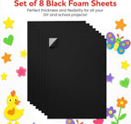 Self-Adhesive EVA Foam Sheets for Crafts – 2mm Thickness 8 Black Sheets - Image 3
