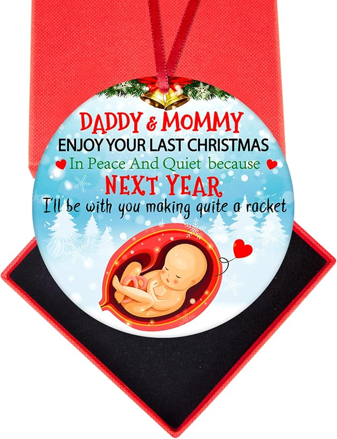 WaaHome Funny Pregnant Christmas Ornaments 2026 - Image 6