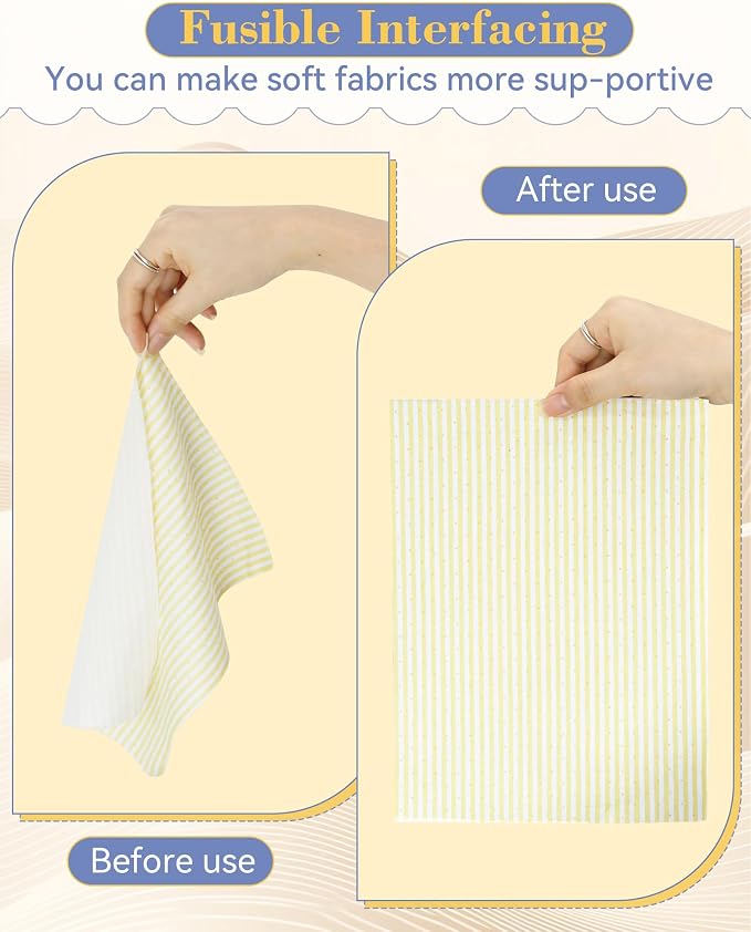 FIVEIZERO Fusible Interfacing for Sewing, 17in x 30yd Medium Weight Iron on - Image 5