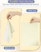 FIVEIZERO Fusible Interfacing for Sewing, 17in x 30yd Medium Weight Iron on - Image 5