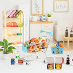 196Pcs Dollhouse Miniature Store Grocery Accessories Mini Shopping Cart Basket - Image 5