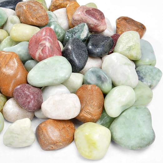 5 lb Pebbles for Indoor Plants, 1-2 Inch Decorative Rocks for Potted Plants - Image 3