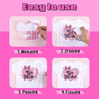 Tintnut Black Pink Plaid Heat Transfer Vinyl, PU HTV Sheets, easy cut & weed - Image 3