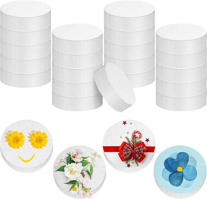 Henoyso 24 Pcs 3 x 3 x 1 Inch Foam Circles by Henoyso