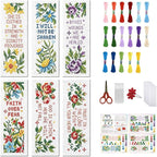 FREEBLOSS 6 Set Cross Stitch Bookmark Kits Stamped Embroidery Kit Bookmarks DIY by FreeandCreativeCraftsArt