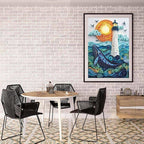 ZQEATRY Moon Lighthouse Special Shape Diamond Art Kits - Image 3