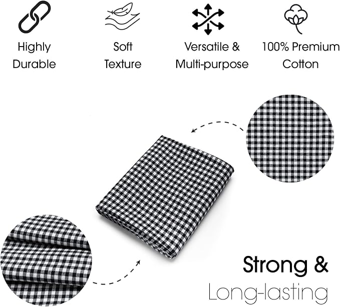 Pico Textiles 10 Yards Bolt Black and White Buffalo Plaid Checkered Flannel - Image 4