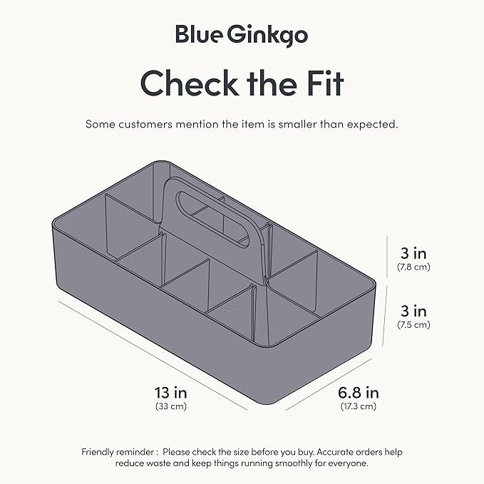 BLUE GINKGO Stackable Organizer Caddy, Made in Korea | Portable. Adjustable. - Image 3