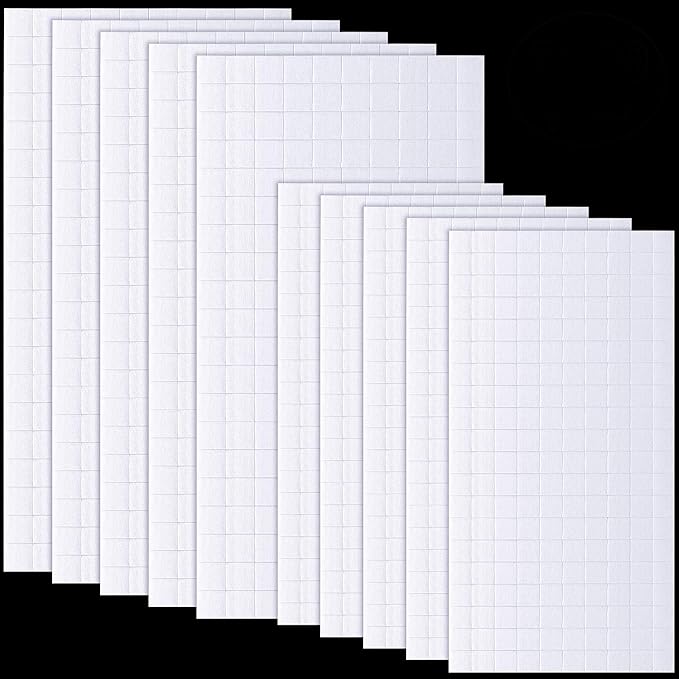Zonon 16 Sheets Adhesive Foam Squares 3200 Pcs Double Sided Self Dots Precut by Zonon