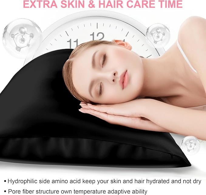 Silk Body Pillow Cover with Zipper, Mulberry Silk Pillow Cases Body Size - Image 3