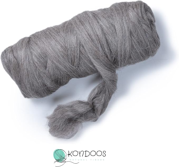 Llama Wool roving, 1 lb. Best for Needle Felting, handcrafts and Spinning. - Image 2