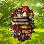 Forest Stack of Books Acrylic Suncatcher Stained Glass Effect Window Car - Image 3