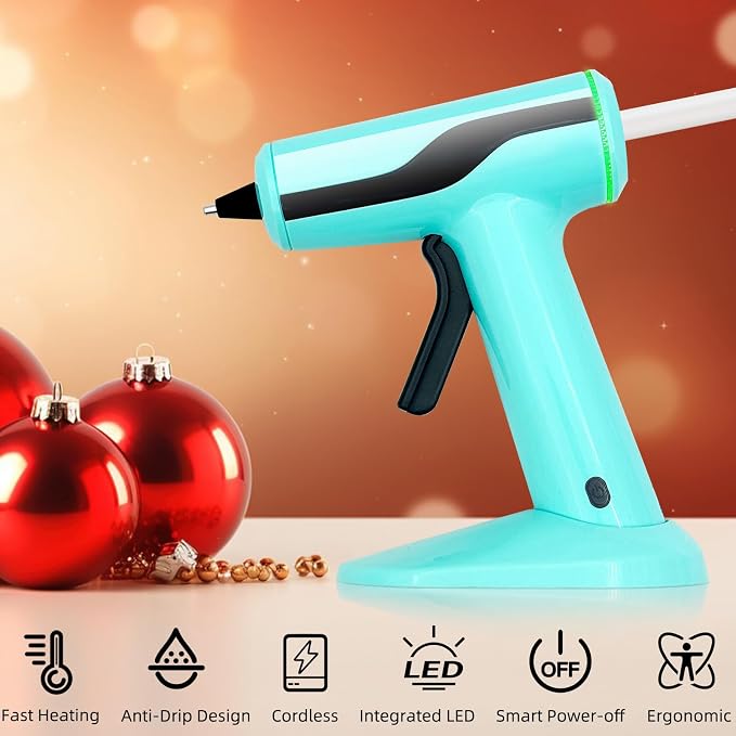Cordless Hot Glue Gun, Rechargeable Hot Melt Glue Gun 2Ah Built-in Battery - Image 5